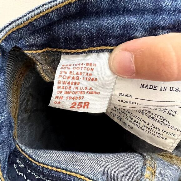 AG Adriano Goldschmied The Premiere Skinny Straight Distressed Jeans Size 25R - Picture 7 of 8